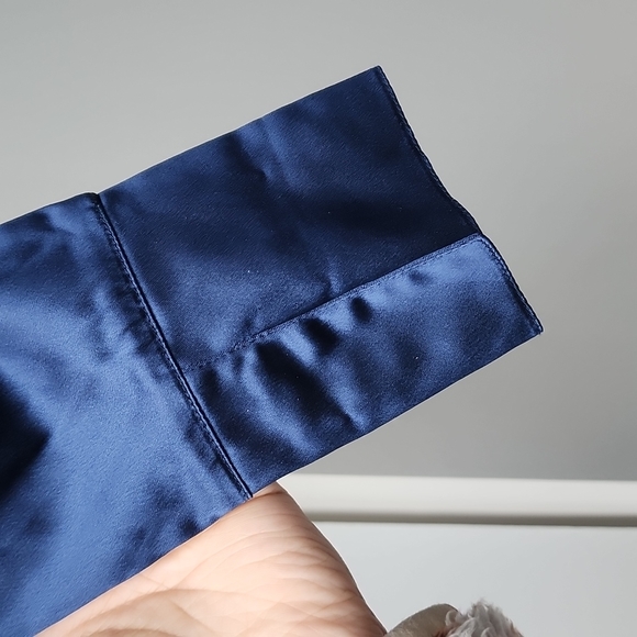 Vintage Cynthia Steffe Metallic Navy Button Down Shirt - Picture 4 of 8